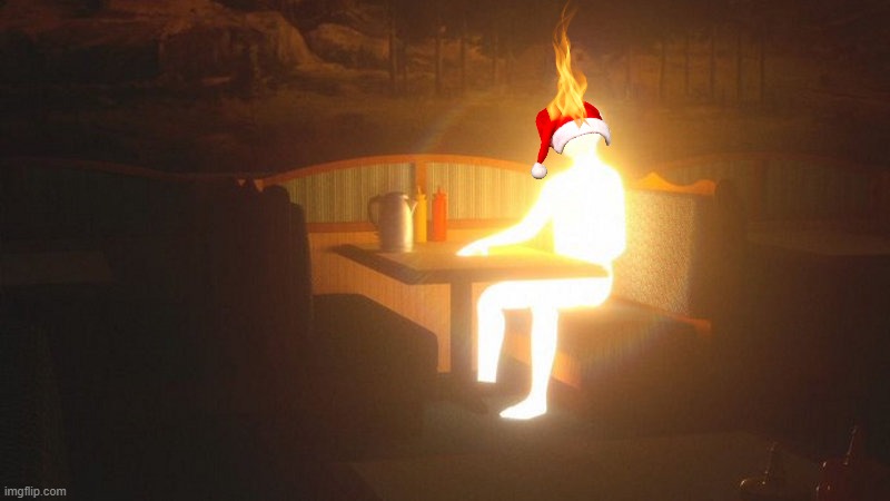 oh wait he can't wear hats | image tagged in glowing guy | made w/ Imgflip meme maker