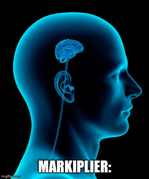 small brain | MARKIPLIER: | image tagged in small brain | made w/ Imgflip meme maker