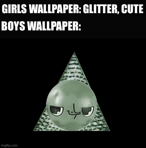 GIRLS WALLPAPER: GLITTER, CUTE; BOYS WALLPAPER: | image tagged in girls vs boys | made w/ Imgflip meme maker