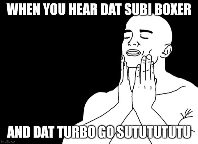 so satisfying | WHEN YOU HEAR DAT SUBI BOXER; AND DAT TURBO GO SUTUTUTUTU | image tagged in satisfied | made w/ Imgflip meme maker