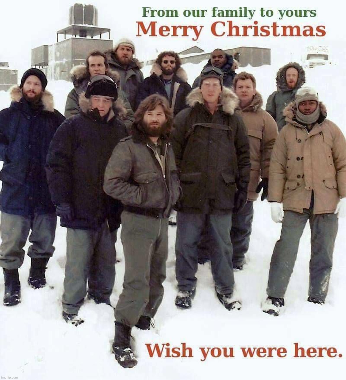 Happy Christmas, yous crazy nutters! | image tagged in merry christmas,christmas,the thing,kurt russell,antartica is safe from glowball warming,repost | made w/ Imgflip meme maker