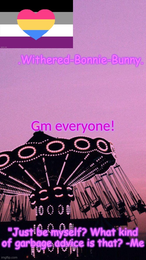 W.B.B's pink temp | Gm everyone! | image tagged in w b b's pink temp | made w/ Imgflip meme maker