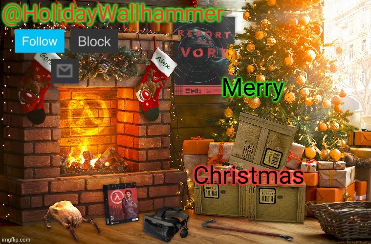Merry; Christmas | image tagged in wallhammer christmas temp | made w/ Imgflip meme maker