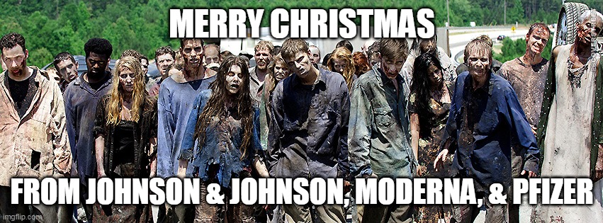 Hi | MERRY CHRISTMAS; FROM JOHNSON & JOHNSON, MODERNA, & PFIZER | image tagged in covid vaccine | made w/ Imgflip meme maker