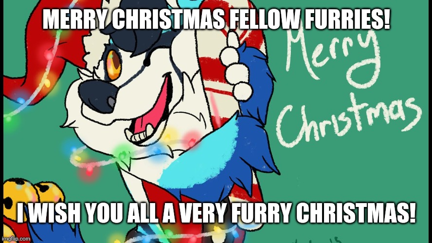 Merry Christmas!! |  MERRY CHRISTMAS FELLOW FURRIES! I WISH YOU ALL A VERY FURRY CHRISTMAS! | image tagged in furry,rika fox pawzer,christmas,merry christmas | made w/ Imgflip meme maker