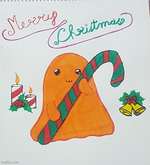 Merry Christmas everyone!!!!(Scp 999) | image tagged in scp,art,merry christmas | made w/ Imgflip meme maker