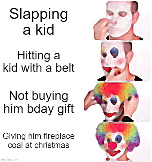 The coal is to be burnt not be gifted |  Slapping a kid; Hitting a kid with a belt; Not buying him bday gift; Giving him fireplace coal at christmas | image tagged in memes,sad christmas,coal,bad parents | made w/ Imgflip meme maker
