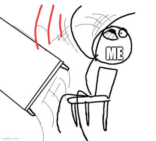 Table Flip Guy Meme | ME | image tagged in memes,table flip guy | made w/ Imgflip meme maker