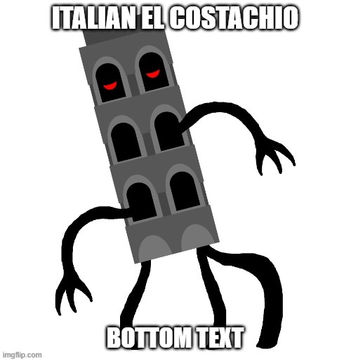 ITALIAN EL COSTACHIO BOTTOM TEXT | made w/ Imgflip meme maker