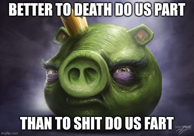Facts | BETTER TO DEATH DO US PART; THAN TO SHIT DO US FART | image tagged in angry birds,fun fact | made w/ Imgflip meme maker