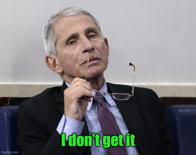 Dr. Fauci | I don’t get it | image tagged in dr fauci | made w/ Imgflip meme maker