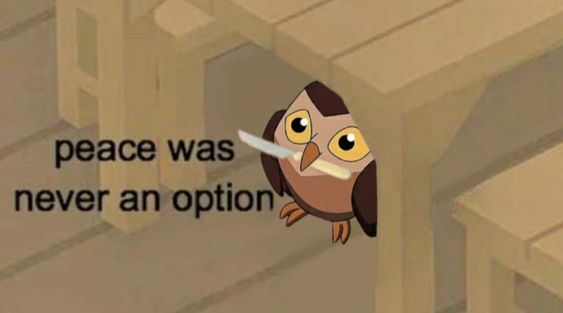 High Quality I kill you owl house Blank Meme Template