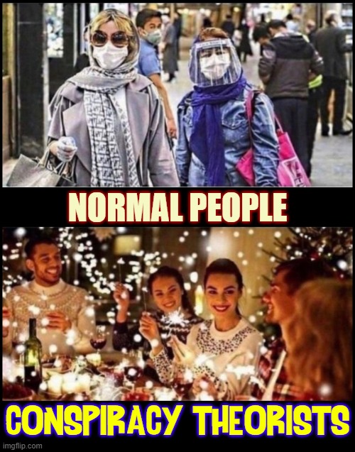 When is the last time a "Normal" created a funny meme? |  NORMAL PEOPLE; CONSPIRACY THEORISTS | image tagged in vince vance,conspiracy theorists,normal people,conspiracy theories,memes,conspiracy theory | made w/ Imgflip meme maker