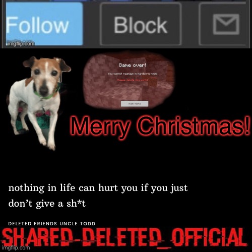 Deleted_official announcement | Merry Christmas! | image tagged in deleted_official announcement | made w/ Imgflip meme maker
