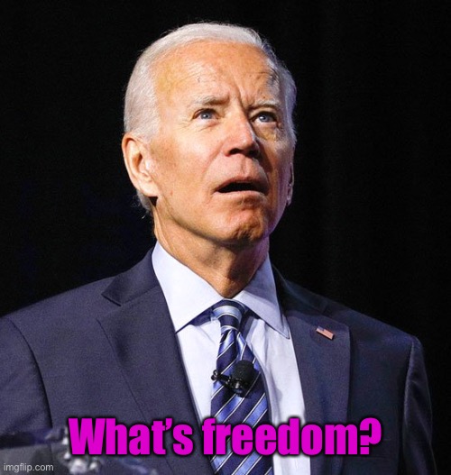 Joe Biden | What’s freedom? | image tagged in joe biden | made w/ Imgflip meme maker
