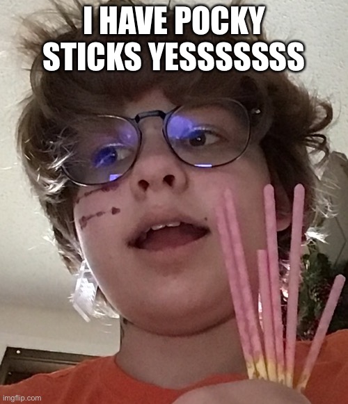 I HAVE POCKY STICKS YESSSSSSS | made w/ Imgflip meme maker