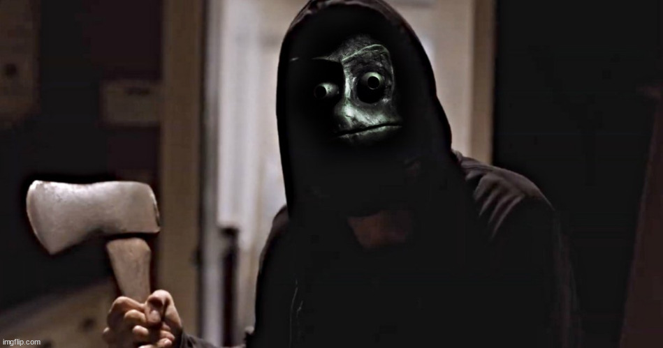 MASKED KILLER WITH AXE "I SEE YOU" MOVIE | image tagged in masked killer with axe i see you movie | made w/ Imgflip meme maker