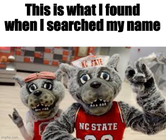 This is what I found when I searched my name | made w/ Imgflip meme maker