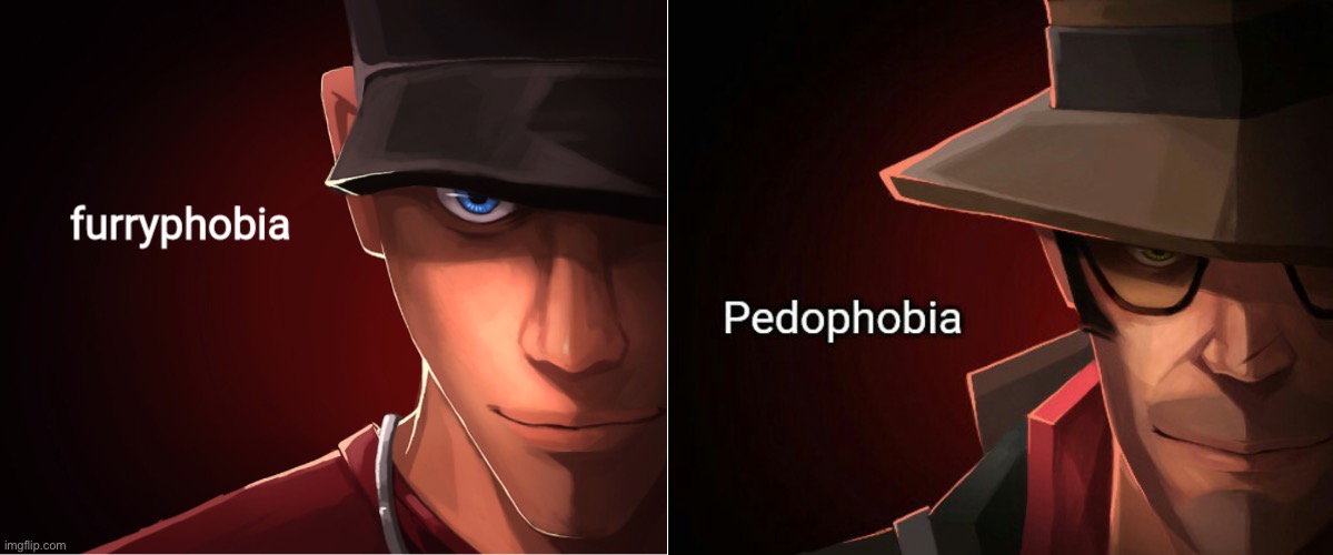 image tagged in furryphobia,pedophobia | made w/ Imgflip meme maker