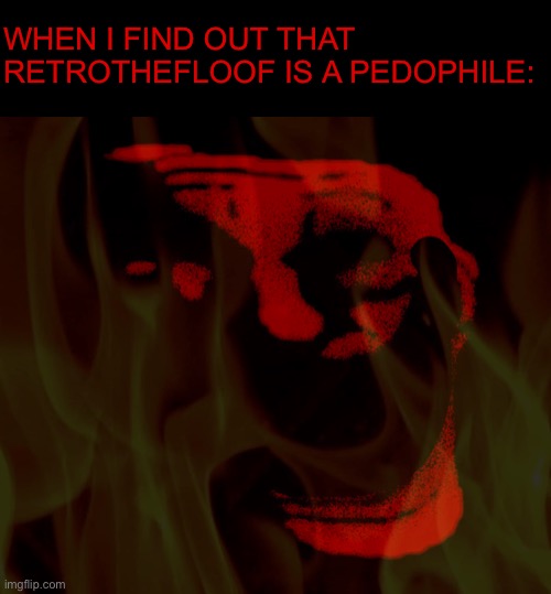 WHEN I FIND OUT THAT RETROTHEFLOOF IS A PEDOPHILE: | image tagged in memes | made w/ Imgflip meme maker