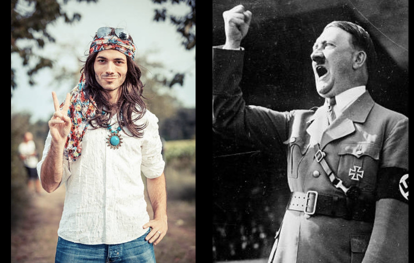 Hippie Hitler Blank Meme Template