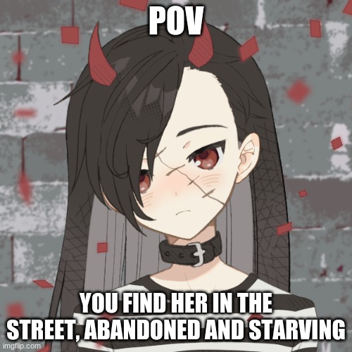 . | POV; YOU FIND HER IN THE STREET, ABANDONED AND STARVING | made w/ Imgflip meme maker