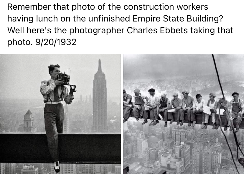 Empire State Building construction workers Blank Meme Template