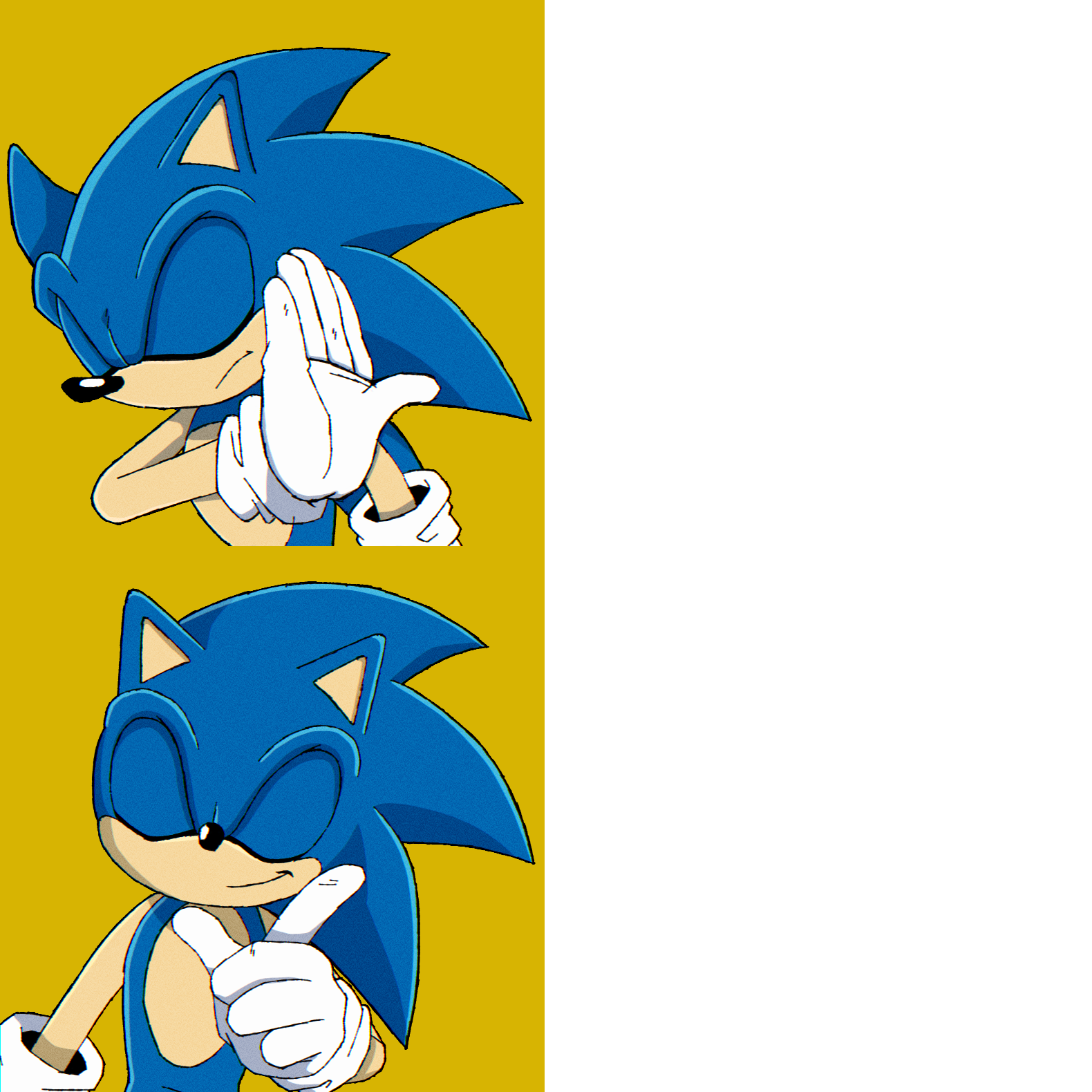 High Quality Sonic the drake meme Blank Meme Template