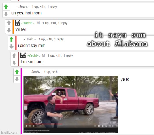 it says sum about Alabama | made w/ Imgflip meme maker