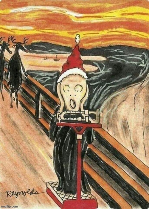 The Festive Scream ! | image tagged in munchies | made w/ Imgflip meme maker
