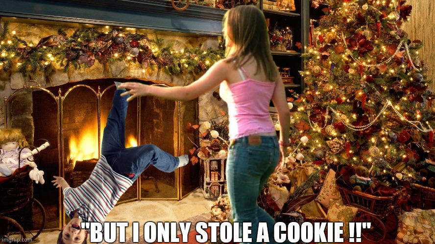 "BUT I ONLY STOLE A COOKIE !!" | made w/ Imgflip meme maker