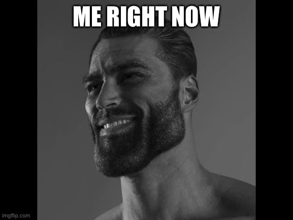 Mega Chad | ME RIGHT NOW | image tagged in mega chad | made w/ Imgflip meme maker