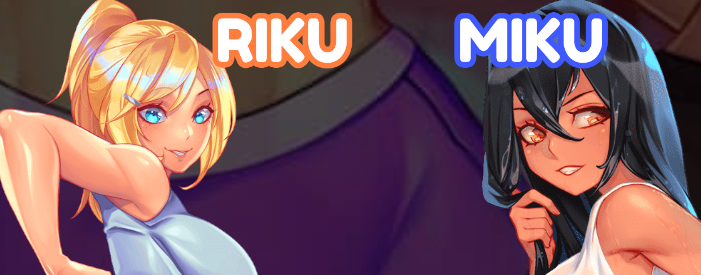 High Quality A-N-I-M-E school Riku and Miku's Life mode Blank Meme Template