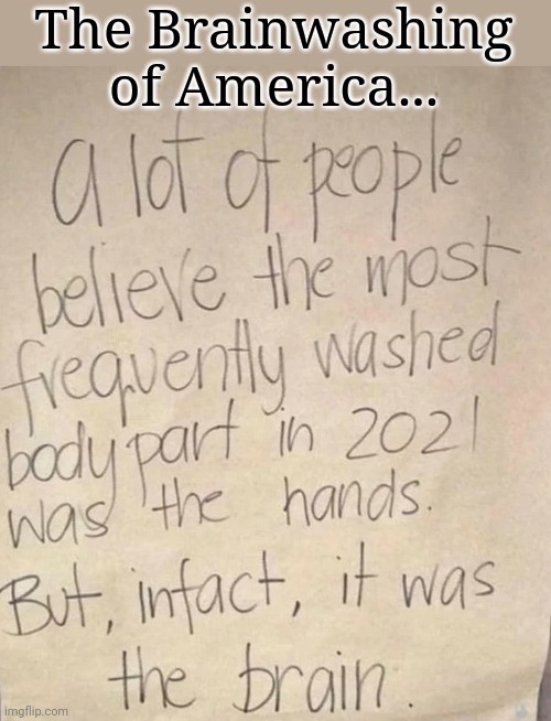 The Brainwashing of America. |  The Brainwashing of America... | image tagged in brainwashing,america,liberal,agenda | made w/ Imgflip meme maker