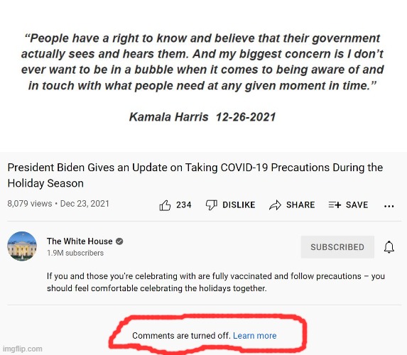 People have a right to know and believe that their government actually sees and hears them | image tagged in kamala harris,biden | made w/ Imgflip meme maker