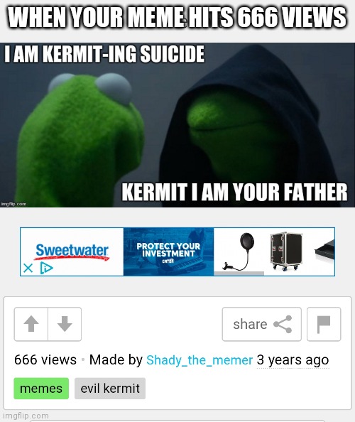 Wow | WHEN YOUR MEME HITS 666 VIEWS | image tagged in memes,impressive | made w/ Imgflip meme maker