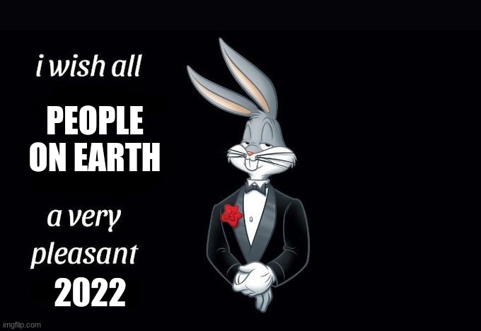 Happy new year | PEOPLE ON EARTH; 2022 | image tagged in i wish all the x a very pleasant evening | made w/ Imgflip meme maker