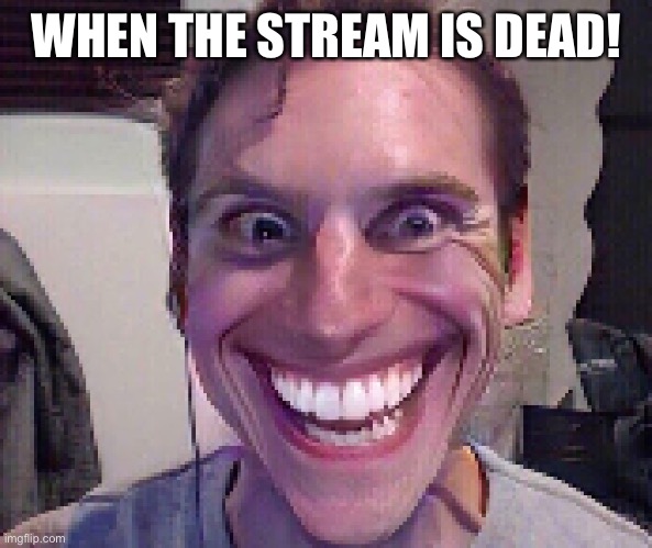When The Imposter Is Sus | WHEN THE STREAM IS DEAD! | image tagged in when the imposter is sus | made w/ Imgflip meme maker