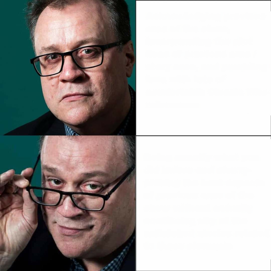 High Quality Russell T Davies' smart ideas Blank Meme Template