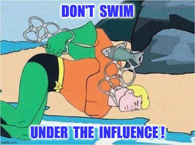 DON'T  SWIM UNDER  THE  INFLUENCE ! | made w/ Imgflip meme maker
