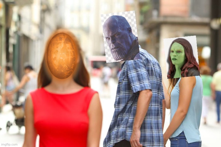 What a great dad!!! | image tagged in memes,distracted boyfriend,soul stone,thanos,gamora,infinity war | made w/ Imgflip meme maker
