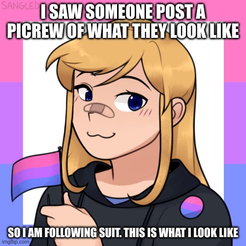 what do you think? | I SAW SOMEONE POST A PICREW OF WHAT THEY LOOK LIKE; SO I AM FOLLOWING SUIT. THIS IS WHAT I LOOK LIKE | made w/ Imgflip meme maker