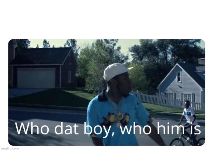 Tyler the Creator - Who dat boy | image tagged in tyler the creator - who dat boy | made w/ Imgflip meme maker