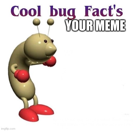 Cool Bug Facts | YOUR MEME | image tagged in cool bug facts | made w/ Imgflip meme maker
