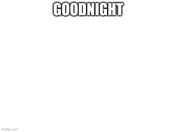 Blank White Template | GOODNIGHT | image tagged in blank white template | made w/ Imgflip meme maker