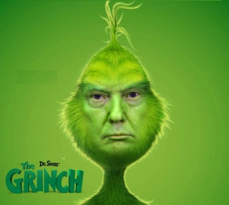 Grinch Christmas President Trump Blank Meme Template
