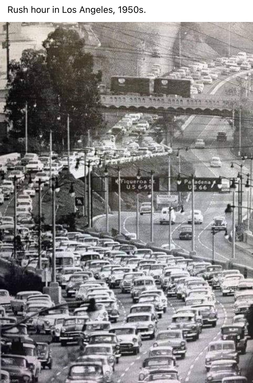 Rush hour in Los Angeles | image tagged in rush hour in los angeles | made w/ Imgflip meme maker
