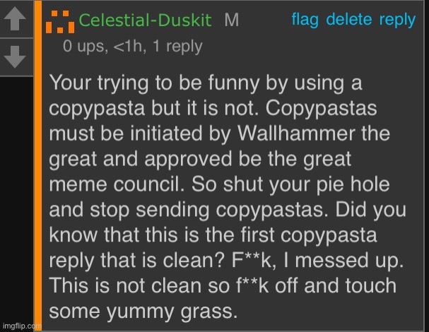 Invented a copypasta | made w/ Imgflip meme maker