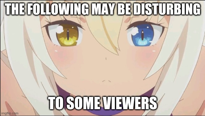 The following may be disturbing to some viewers | THE FOLLOWING MAY BE DISTURBING; TO SOME VIEWERS | image tagged in nekopara,cats,anime,staring memes | made w/ Imgflip meme maker