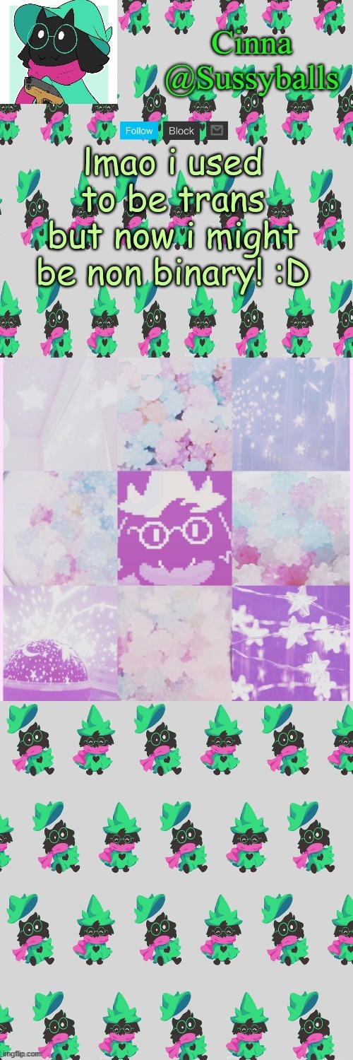 or just gender fluid | lmao i used to be trans but now i might be non binary! :D | image tagged in tysm yacht | made w/ Imgflip meme maker